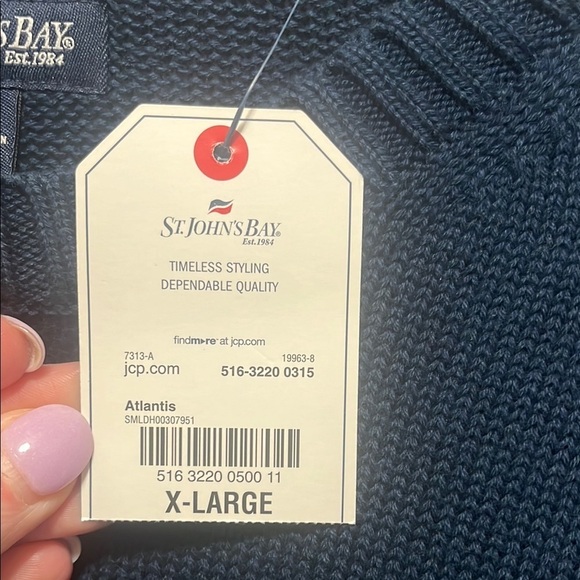 St John’s Bay Atlantis Blue Sweater - Picture 3 of 7